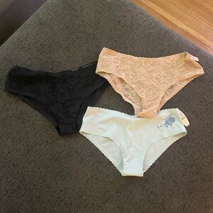 Victoria's Secret Lace and Floral Panties Set